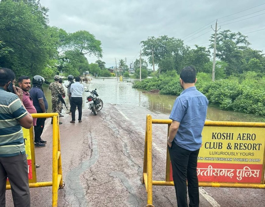 शिवनाथ नदी का जलस्तर बढ़ा, गणेश विसर्जन पर रोक; 150 लोगों का रेस्क्यू