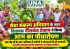 केशकाल में विधायक नीलकंठ टेकाम ने किया आम का पौधारोपण, ग्रामीणों से योजनाओं की ली जानकारी