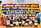 छत्तीसगढ़ जूनियर एवं सब-जूनियर स्क्वैश चैंपियनशिप 2026 का समापन, नौ वर्गों में खिलाड़ियों ने जीते खिताब