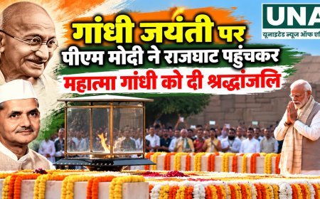 गांधी जयंती पर पीएम मोदी ने राजघाट पहुंचकर महात्मा गांधी को दी श्रद्धांजलि, विजय घाट पर शास्त्री को किया नमन