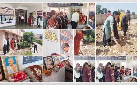 श्री रामकृष्ण पब्लिक स्कूल में गांधी और शास्त्री जयंती पर स्वच्छता अभियान, विद्यार्थियों ने दिया स्वच्छता का संदेश