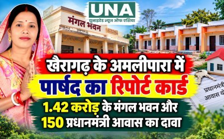 खैरागढ़ के अमलीपारा में पार्षद का रिपोर्ट कार्ड, 1.42 करोड़ के मंगल भवन और 150 प्रधानमंत्री आवास का दावा