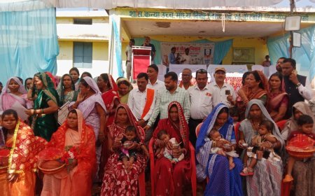 मरवाही के निमधा में सेवा सेतु अभियान के तहत लगा सरकार आपके द्वार शिविर