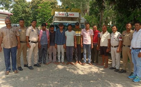 कुकदुर में अवैध पशु परिवहन पर कार्रवाई, 11 मवेशियों के साथ 8 आरोपी गिरफ्तार