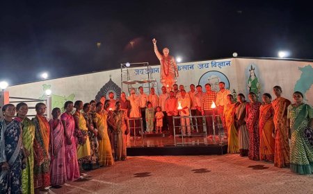 फरसगांव में गूंजी सेवा ज्योति यात्रा, प्रधानमंत्री नरेंद्र मोदी के 25 वर्षों की सेवा को किया समर्पित