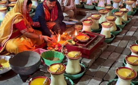 कोरबा के सर्वमंगला मंदिर में नवरात्रि की धूम, 12,106 ज्योति कलश प्रज्वलित; विदेशों से भी पहुंची आस्था