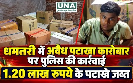 धमतरी में अवैध पटाखा कारोबार पर पुलिस की कार्रवाई, 1.20 लाख रुपये के पटाखे जब्त
