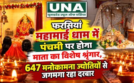 फरसियां महामाई धाम में पंचमी पर होगा माता का विशेष श्रृंगार, 647 मनोकामना ज्योतियों से जगमगा रहा दरबार