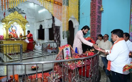 कवर्धा में मां महामाया और मां विंध्यवासिनी के दर्शन करने पहुंचे उप मुख्यमंत्री विजय शर्मा, प्रदेश की खुशहाली की कामना की