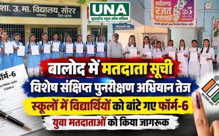 बालोद में मतदाता सूची विशेष संक्षिप्त पुनरीक्षण अभियान तेज, स्कूलों में विद्यार्थियों को बांटे गए फॉर्म-6, युवा मतदाताओं को किया जागरूक