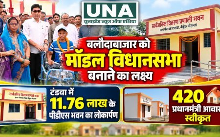 बलौदाबाजार को मॉडल विधानसभा बनाने का लक्ष्य, टंडवा में 11.76 लाख के पीडीएस भवन का लोकार्पण, 420 प्रधानमंत्री आवास स्वीकृत
