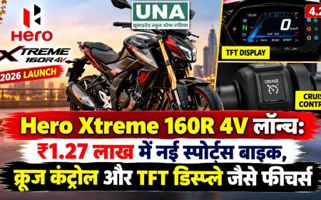 Hero Xtreme 160R 4V लॉन्च: ₹1.27 लाख में नई स्पोर्ट्स बाइक, क्रूज कंट्रोल और TFT डिस्प्ले जैसे फीचर्स