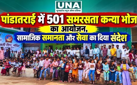 पांडातराई में 501 समरसता कन्या भोज का आयोजन, सामाजिक समानता और सेवा का दिया संदेश