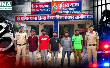 तिल्दा-नेवरा में दशहरा पर्व पर पुलिस की कार्रवाई, शांति भंग की आशंका में 5 लोगों को जेल भेजा