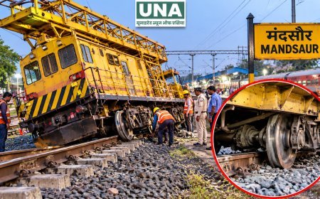 मंदसौर रेलवे स्टेशन के पास टावर वैगन डिरेल, साइड लाइन पर उतरे चार पहिए; टला बड़ा हादसा