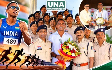सरगुजा पुलिस ने किया धावक अनिमेष कुजूर का सम्मान, 100 मीटर दौड़ में 10.14 सेकंड का बनाया रिकॉर्ड