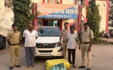 महासमुंद के बसना में 41.590 किलो गांजा जब्त, मध्यप्रदेश के दो अंतरराज्यीय तस्कर गिरफ्तार