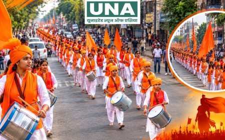 कन्नौद में दुर्गावाहिनी मातृशक्ति का भव्य पथ संचलन, जगह-जगह पुष्पवर्षा कर किया गया स्वागत