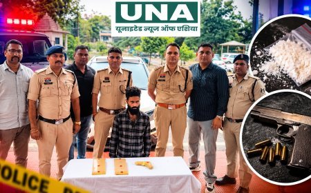 बालोद में ANTF पुलिस की बड़ी कार्रवाई, कार से 6.40 ग्राम हेरोइन और देशी पिस्टल बरामद, आरोपी गिरफ्तार
