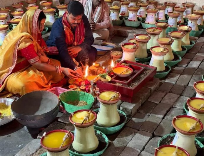 कोरबा के सर्वमंगला मंदिर में नवरात्रि की धूम, 12,106 ज्योति कलश प्रज्वलित; विदेशों से भी पहुंची आस्था