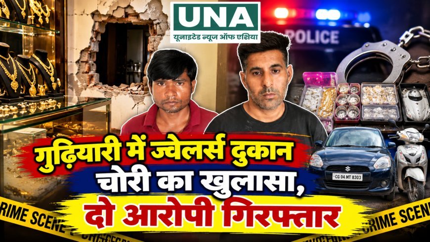 गुढ़ियारी में ज्वेलर्स दुकान चोरी का खुलासा, दो आरोपी गिरफ्तार