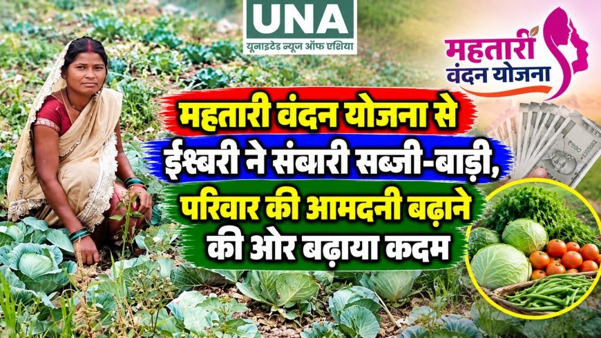 महतारी वंदन योजना से ईश्वरी ने संवारी सब्जी-बाड़ी, परिवार की आमदनी बढ़ाने की ओर बढ़ाया कदम