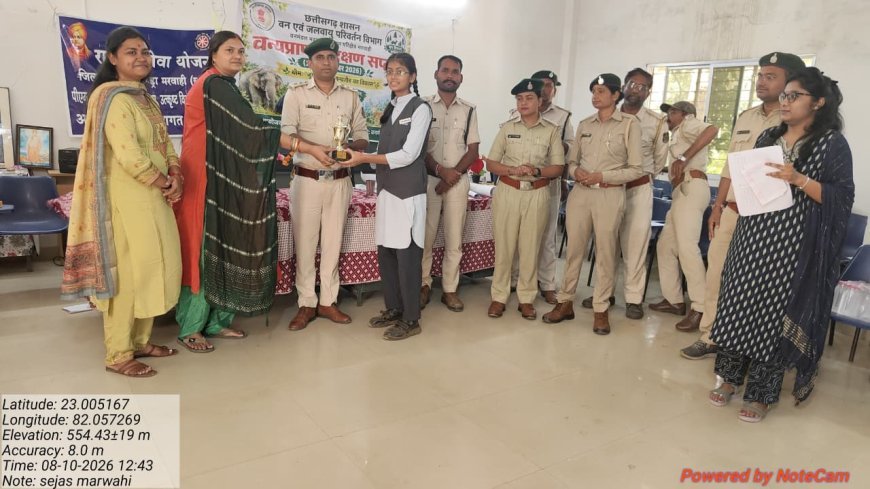 मरवाही में वन्यजीव संरक्षण सप्ताह का गरिमामय समापन, विद्यार्थियों ने प्रतियोगिताओं में दिखाया उत्साह