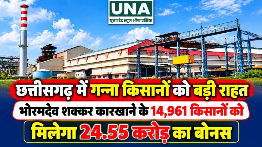 छत्तीसगढ़ में गन्ना किसानों को बड़ी राहत, भोरमदेव शक्कर कारखाने के 14,961 किसानों को मिलेगा 24.55 करोड़ का बोनस