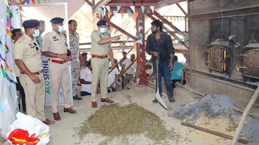 कबीरधाम पुलिस की बड़ी कार्रवाई: 5.10 करोड़ रुपये का 997 किलो से अधिक गांजा किया नष्ट