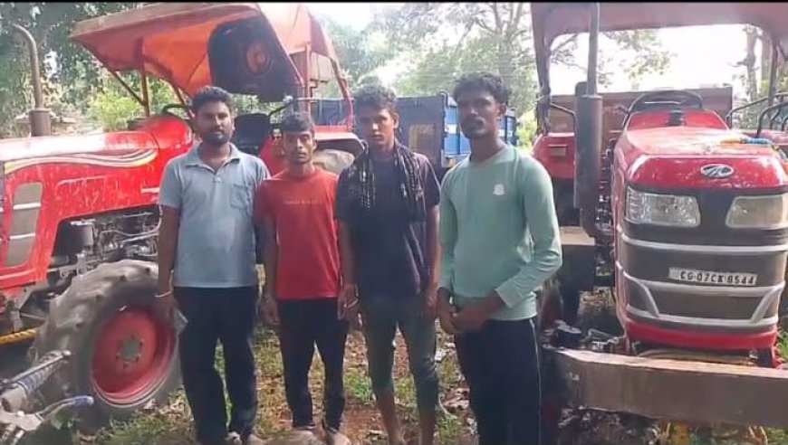 बालोद में अवैध रेत परिवहन पर खनिज विभाग की बड़ी कार्रवाई, चार ट्रैक्टर जब्त