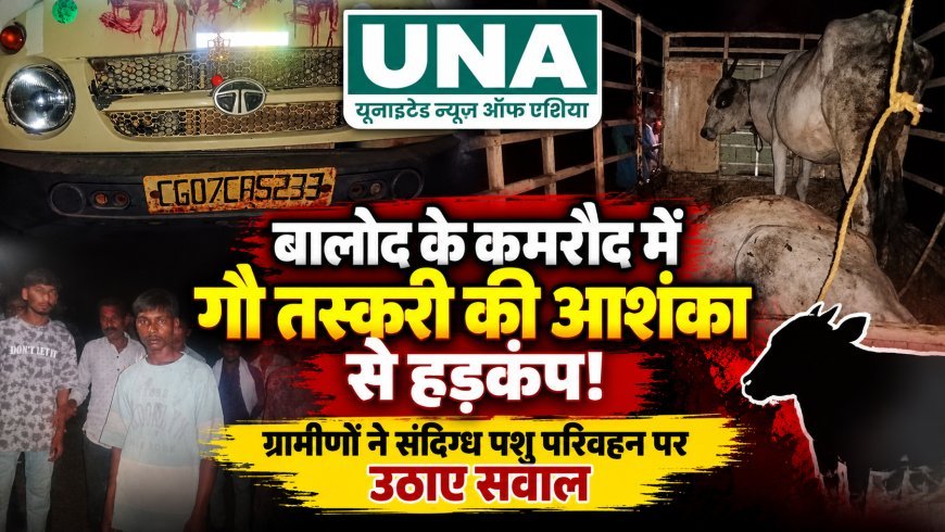 बालोद के कमरौद में गौ तस्करी की आशंका से हड़कंप, ग्रामीणों ने संदिग्ध पशु परिवहन पर उठाए सवाल