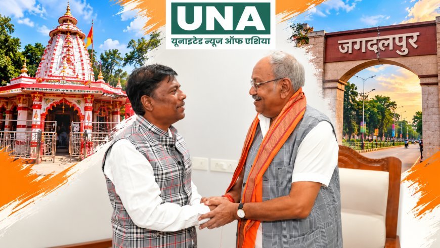 सांसद बृजमोहन अग्रवाल ने मां दंतेश्वरी के किए दर्शन, जगदलपुर में केदार कश्यप और महेश कश्यप से की मुलाकात