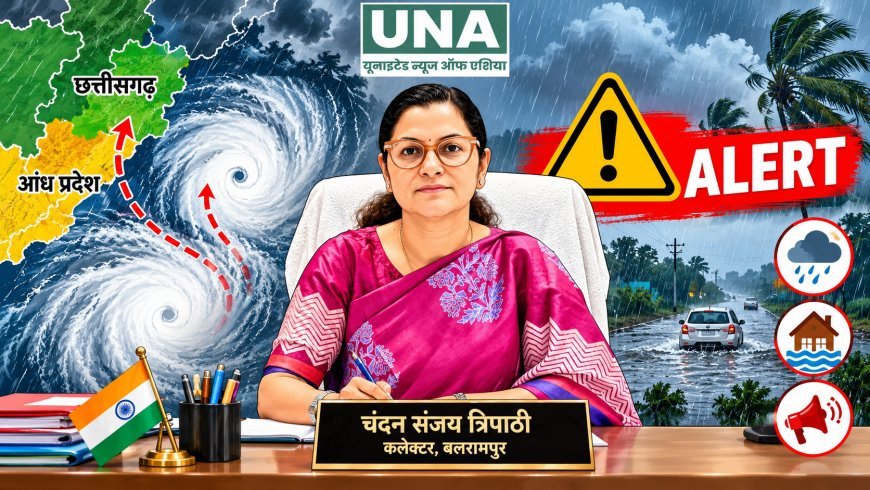 बलरामपुर में चक्रवात के असर से बारिश की संभावना, जिला प्रशासन अलर्ट मोड पर; संवेदनशील स्थलों की निगरानी के निर्देश