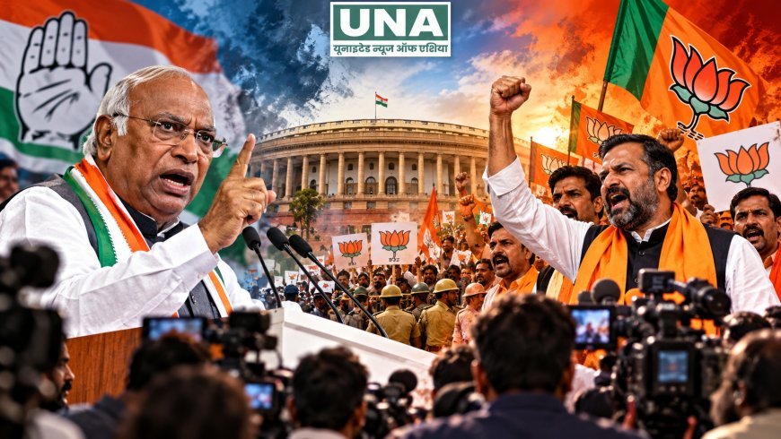 खरगे के बयान पर देशभर में सियासी घमासान, BJP का प्रदर्शन और बिना शर्त माफी की मांग