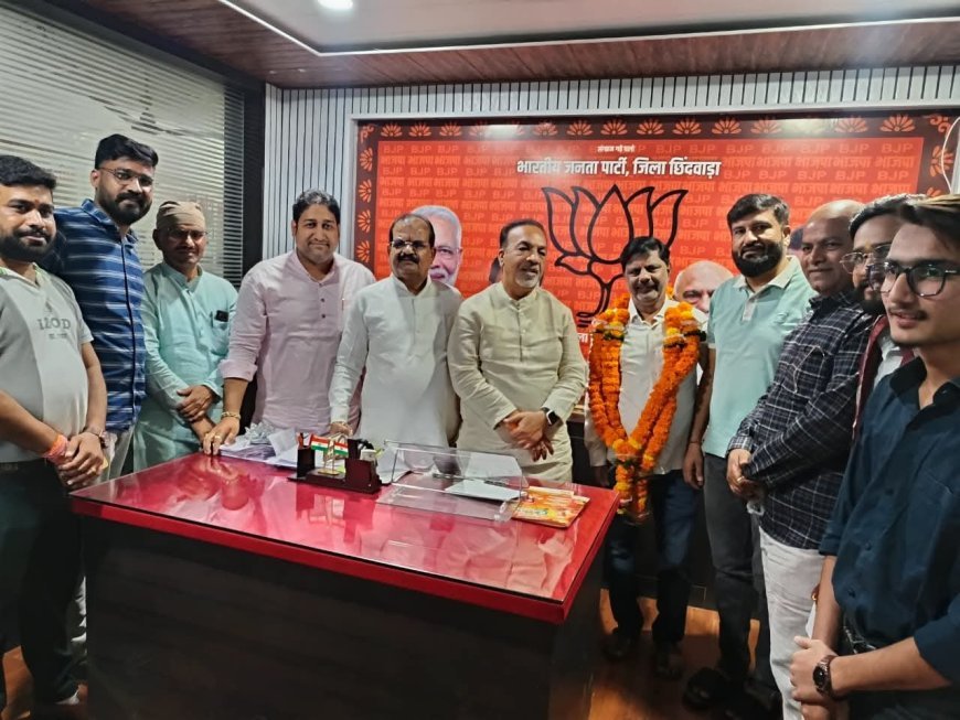 छिंदवाड़ा में भाजपा व्यापारी प्रकोष्ठ के जिला संयोजक बने अरुण शर्मा, जिला कार्यालय में हुआ अभिनंदन