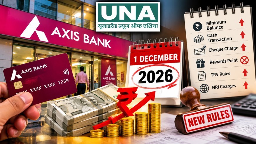 Axis Bank के ग्राहकों को झटका! 1 दिसंबर से बदलेंगे 6 बैंकिंग नियम, मिनिमम बैलेंस और कैश ट्रांजैक्शन पर बढ़ेगा चार्ज