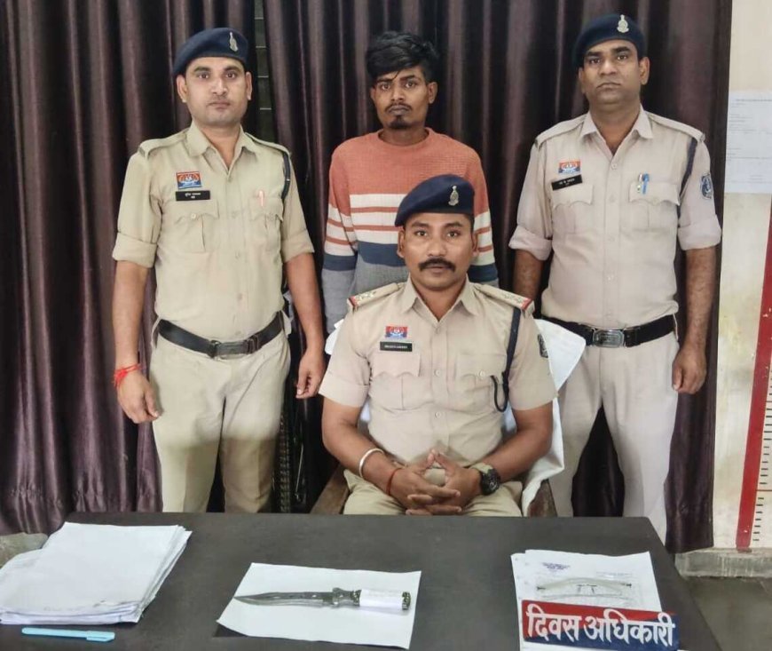 जांजगीर-चांपा में चाकू लहराकर लोगों को डराने वाला युवक गिरफ्तार, कोतवाली पुलिस ने हथियार किया जब्त